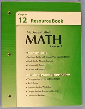 Seller image for McDougal Littell Middle School Math Course 3 Chapter 12 Resource Book for sale by Lotzabooks