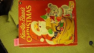 Seller image for Kewtee Bear's Christmas, Color illust on cover of Santa checking his list with his bag of toys and Kewtee bear standing next to him. #867. for sale by Bluff Park Rare Books