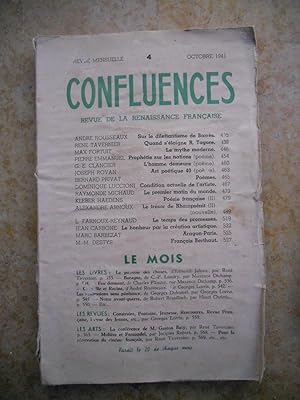 Image du vendeur pour Confluences - Revue de la renaissance francaise - Numero 4, Octobre 1941 mis en vente par Frederic Delbos