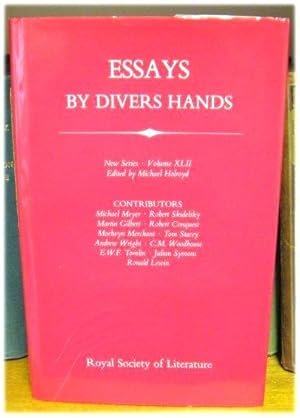 Seller image for Essays by Divers Hands: New Series: Volume XLII for sale by PsychoBabel & Skoob Books