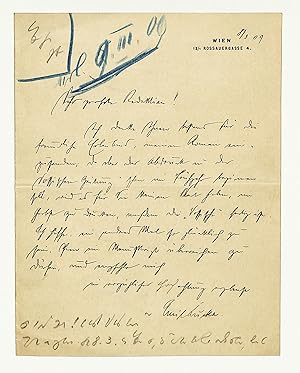 Immagine del venditore per Eigenh. Brief mit U. venduto da Eberhard Kstler Autographen&Bcher oHG