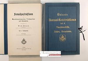 Bild des Verkufers fr Normalkonstruktionen von Maschinenelementen, Triebwerken und Armaturen, herausgegeben von W. H. Uhland. 2 Teile in 2 Bnden. zum Verkauf von Antiquariat MEINDL & SULZMANN OG