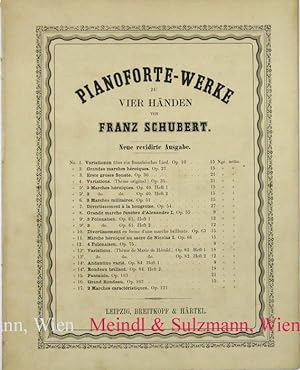 Pianoforte-Werke zu vier Händen. Neue revidirte Ausgabe. No. 4: Variations. (Thème original). Op....