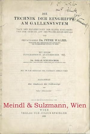 Bild des Verkufers fr Die Anatomie der Gallenwege. zum Verkauf von Antiquariat MEINDL & SULZMANN OG