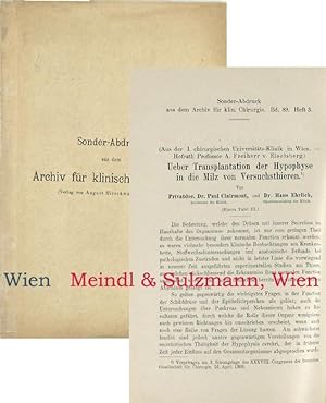 Seller image for Ueber Transplantation der Hypophyse in die Milz von Versuchstieren. for sale by Antiquariat MEINDL & SULZMANN OG