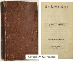 Bild des Verkufers fr Geist der Zeit. Zweiter Theil [von 4]. zum Verkauf von Antiquariat MEINDL & SULZMANN OG