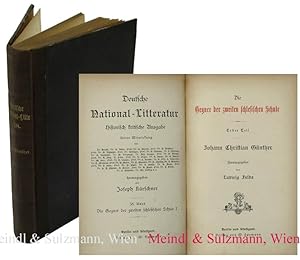 Bild des Verkufers fr Die Gegner der zweiten schlesischen Schule. Erster Teil: Johann Christian Gnther. zum Verkauf von Antiquariat MEINDL & SULZMANN OG