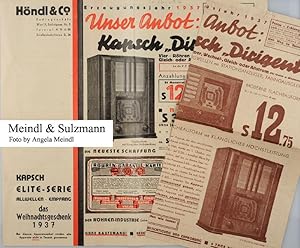 2 Reklameprospekte: Erzeugungsjahr 1937. Unser Anbot: Kapsch "Dirigent" Vier-Röhren - 7-Kreis - S...