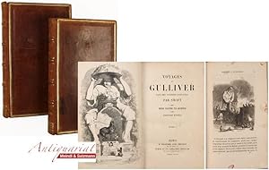 Image du vendeur pour Voyages de Gulliver dans des contres lointaines. Edition illustre par Grandville. Traduction nouvelle [avec une notice biographique et literaire sur Swift par Walter Scott]. 2 Bnde. mis en vente par Antiquariat MEINDL & SULZMANN OG