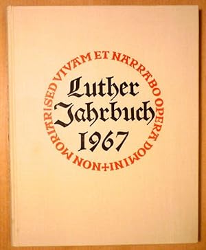 Luther-Jahrbuch 1967. Jahrbuch der Luther-Gesellschaft. 34. Jahrgang 1967