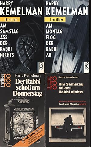 Bild des Verkufers fr Vier Bcher ,1. Am Montag flog der Rabbi ab, "2. Am Samstag a der Rabbi nichts, ; 3. Der Rabbi scho am Donnerstag; 4. Am Samstag a der Rabbi nichts," zum Verkauf von Antiquariat Kastanienhof