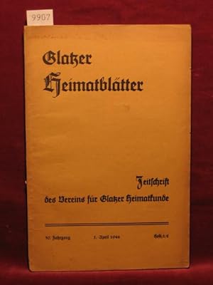 Glatzer Heimatblätter. 30. Jahrgang, Heft 1/2. April 1944.