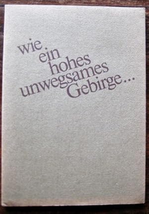 Seller image for Wie ein hohes unwegsames Gebirge . Mathematik und Kultur. for sale by Antiquariat libretto Verena Wiesehfer