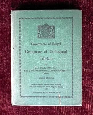 Bild des Verkufers fr Government of Bengal. Grammar of Colloquial Tibetan. zum Verkauf von Patrick Pollak Rare Books ABA ILAB