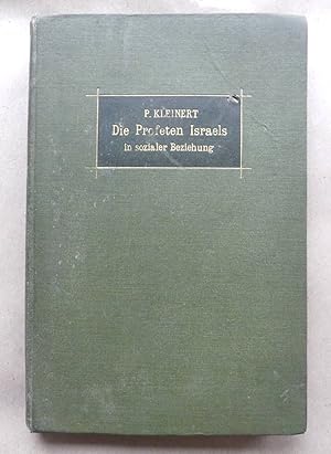 Seller image for Die Profeten Israels in sozialer Beziehung. for sale by Antiquariat Maralt