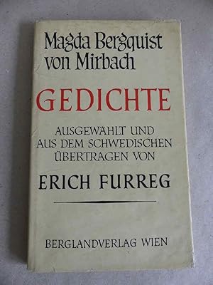 Imagen del vendedor de Gedichte. Ausgewhlt und aus dem Schwedischen bertragen von Erich Furegg. a la venta por Antiquariat Maralt