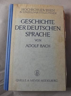 Seller image for Geschichte der deutschen Sprache. Vierte, erweiterte Auflage mit 4 Karten. for sale by Antiquariat Maralt