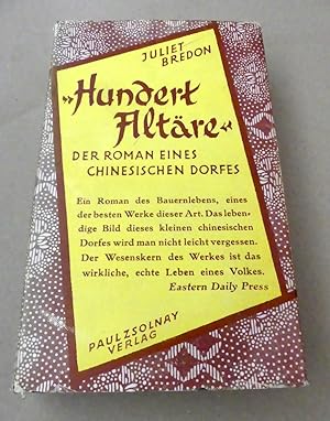 Bild des Verkufers fr Hundert Altre. Der Roman eines chinesischen Dorfes. - Deutsch von Richard Hoffmann. zum Verkauf von Antiquariat Maralt