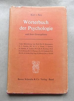 Imagen del vendedor de Wrterbuch der Psychologie und ihrer Grenzgebiete. a la venta por Antiquariat Maralt