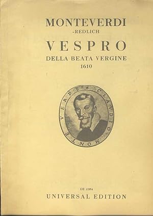 Bild des Verkufers fr Vesper von 1610 - Verspers of 1610. Klavierauszug mit Gesang - Vocal Score. Praktische Bearbeitung von H.F. Redlich, Neurevision 1952. zum Verkauf von Antiquariat Kalyana