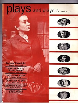 Bild des Verkufers fr Plays and Players. March 1964. Monthly magazine. Front cover: Joan Plowright zum Verkauf von SAVERY BOOKS