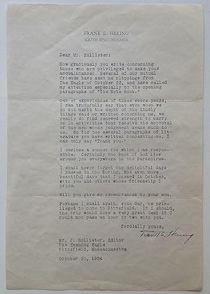 Scarce Typed Letter Signed on personal stationery