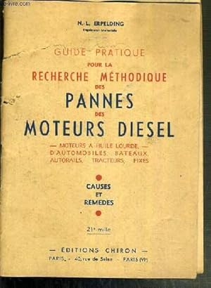 Seller image for GUIDE PRATIQUE POUR LA RECHERCHE METHODIQUE DES PANNES DES MOTEURS DIESEL - MOTEURS A HUILE LOURDE, D'AUTOMOBILES, BATEAUX, AUTORAILS, TRACTEURS, FIXES - CAUSES ET REMEDES for sale by Le-Livre