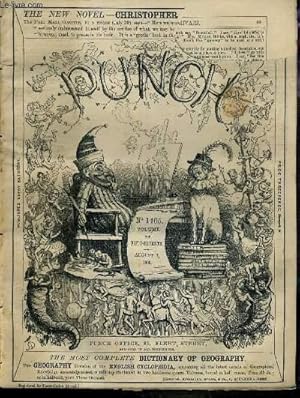 Bild des Verkufers fr PUNCH OR THE LONDON CHARIVARI - N1465 - VOLUME THE FIFTY-SEVENTH - AUGUST 7, 1869 - more happy thoughts, property of married women, by our cockney, giant guardsman correspondence. zum Verkauf von Le-Livre