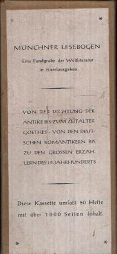 Münchner Lesebogen- Eine Fundgrube der Weltliteratur in Einzelausgaben Von der Dichtung der Antik...