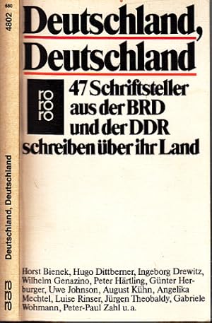 Bild des Verkufers fr Deutschland, Deutschland - 47 Schriftsteller aus der BRD und der DDR schreiben ber ihr Land zum Verkauf von Andrea Ardelt