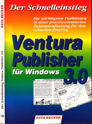 Imagen del vendedor de Ventura Publisher 3.0 fr Windows - Der Schnelleinstieg a la venta por Andrea Ardelt