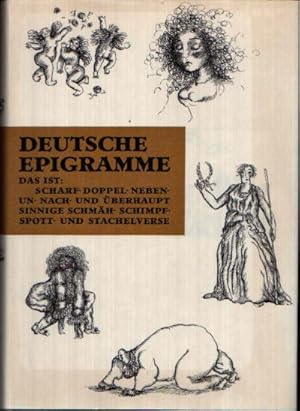 Bild des Verkufers fr Deutsche Epigramme aus vier Jahrhunderten zum Verkauf von Andrea Ardelt