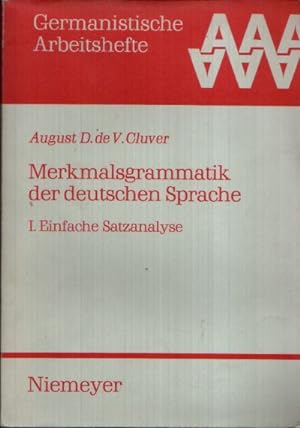 Bild des Verkufers fr Merkmalsgrammatik der deutschen Sprache Einfache Satzanalyse zum Verkauf von Andrea Ardelt
