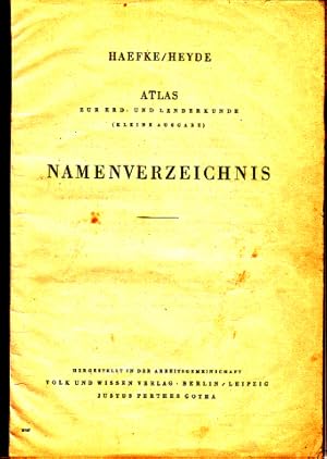 Namensverzeichnis für Atlas zur Erd- und Länderkunde (kleine Ausgabe)