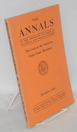 Imagen del vendedor de The crisis in the American trade-union movement a la venta por Bolerium Books Inc.