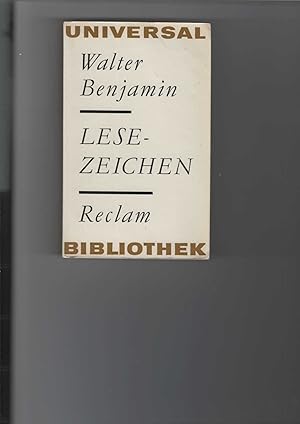 Bild des Verkufers fr Lesezeichen. Schriften zur deutschsprachigen Literatur. Reclams Universal-Bibliothek Band 476. Herausgegeben von Gerhard Seidel. Im Anhang: "Im Passat der Kritik" von Gerhard Seidel. zum Verkauf von Antiquariat Frank Dahms