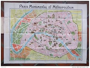 Paris monumental et métropolitain / Paris et ses Environs. Stadtplan, Umgebungskarte,