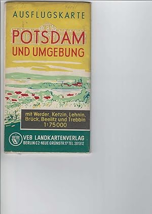 Ausflugskarte Potsdam und Umgebung. Maßstab: 1 : 75 000, Mit Werder, Ketzin, Lehnin, Brück, Beeli...