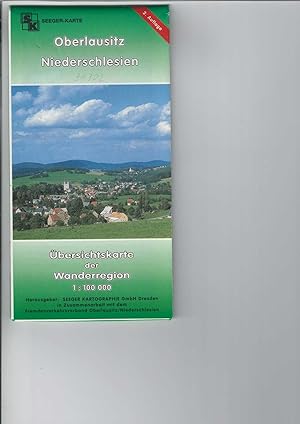 Oberlausitz Niederschlesien. Übersichtskarte der Wanderregion. Maßstab: 1 : 100 000,