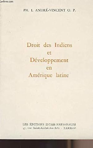 Seller image for Droit des indiens et dveloppement en amrique latine for sale by JLG_livres anciens et modernes