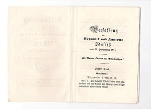 Verfassung der Republik und Kantons Wallis vom 14. Herbstmonat 1844