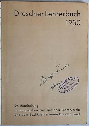 Dresdner Lehrerbuch 1930. 26. Bearbeitung