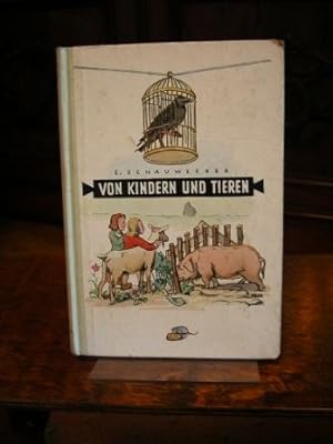 Von Kindern und Tieren. Einbandbild und Zeichnungen von Friedrich Bochmann.