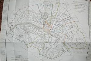 Imagen del vendedor de Dictionnaire topographique, etymologique et historique des rues de Paris, contenant les noms anciens et nouveaux des rues, ruelles, culs-de-sac, passages, places, quais, ports, ponts, avenues, boulevarts, etc., accompagne d'un plan de Paris. Mit einem mehrfach gefalteten, grenzkolor. Plan von Paris (26,5 x 35,5 cm). a la venta por Treptower Buecherkabinett Inh. Schultz Volha