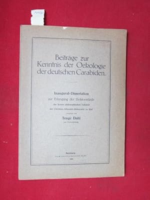 Beiträge zur Kenntnis der Oekologie der deutschen Carabiden : Sonderabdruck aus: Mitteilungen aus...