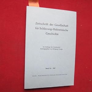 Immagine del venditore per Zeitschrift der Gesellschaft fr Schleswig - Holsteinische Geschichte - 112. Band. venduto da Versandantiquariat buch-im-speicher