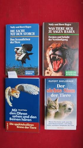 Konvolut aus 4 Bänden: Was Tiere sich zu sagen haben - Die Sache mit dem Storch - Der siebte Sinn...