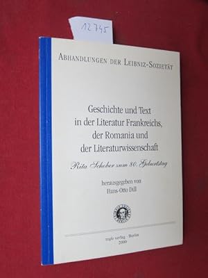 Geschichte und Text in der Literatur Frankreichs, der Romania und der Literaturwissenschaft : Rit...