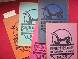 Deutscher Volkskalender für Nordschleswig - Hefte 1925, 1926, 1927, 1928, 1929.