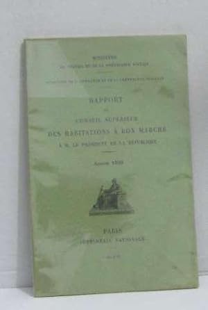 Immagine del venditore per Rapport du conseil suprieur des habitations  bon march anne 1908 venduto da crealivres